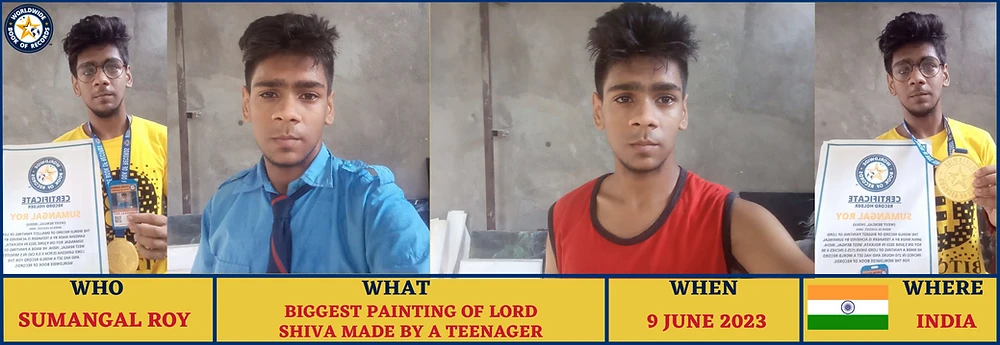 Biggest painting of Lord Shiva by a teenager