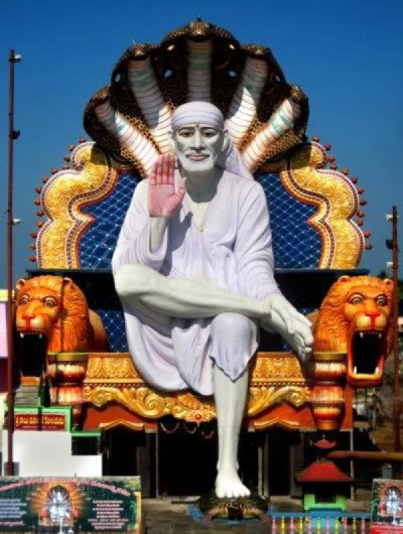 A Towering Symbol of Faith: The Majestic Shirdi Sai Baba Statue in Machilipatnam