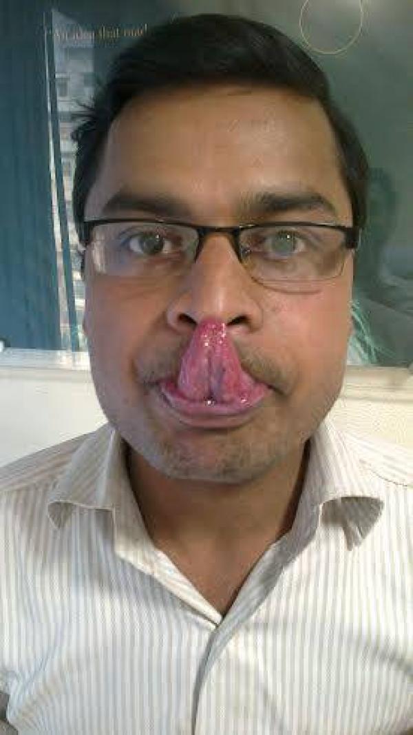 Tounge Man Indian World Record