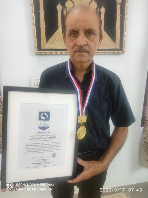 Kartar Singh Sonkhle Indian Excellency Award