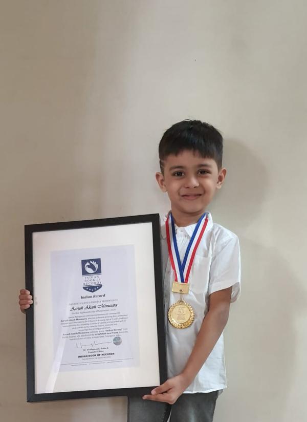Aarush Akash Monasara Indian World Record