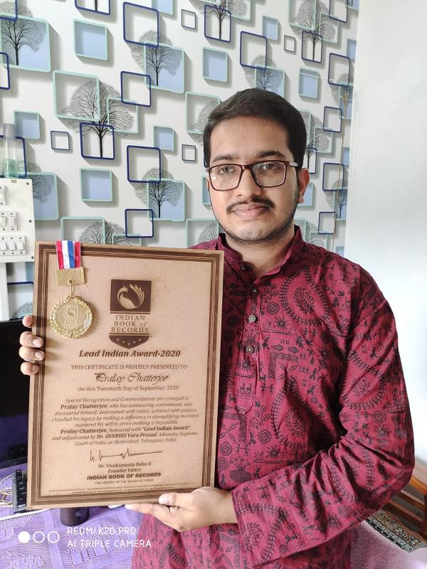 Pralay Chatterjee Lead Indian Awardee