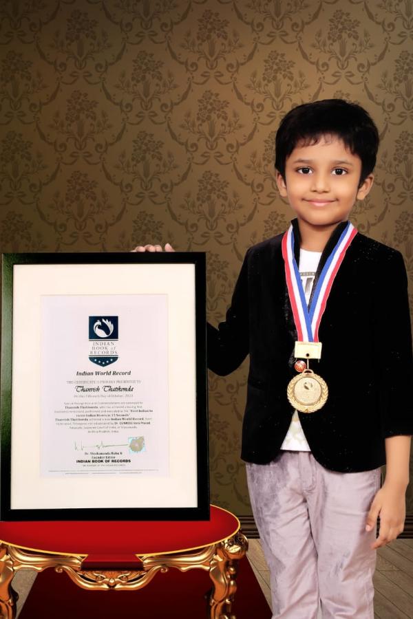 Thanvish Thatikonda Indian World Record