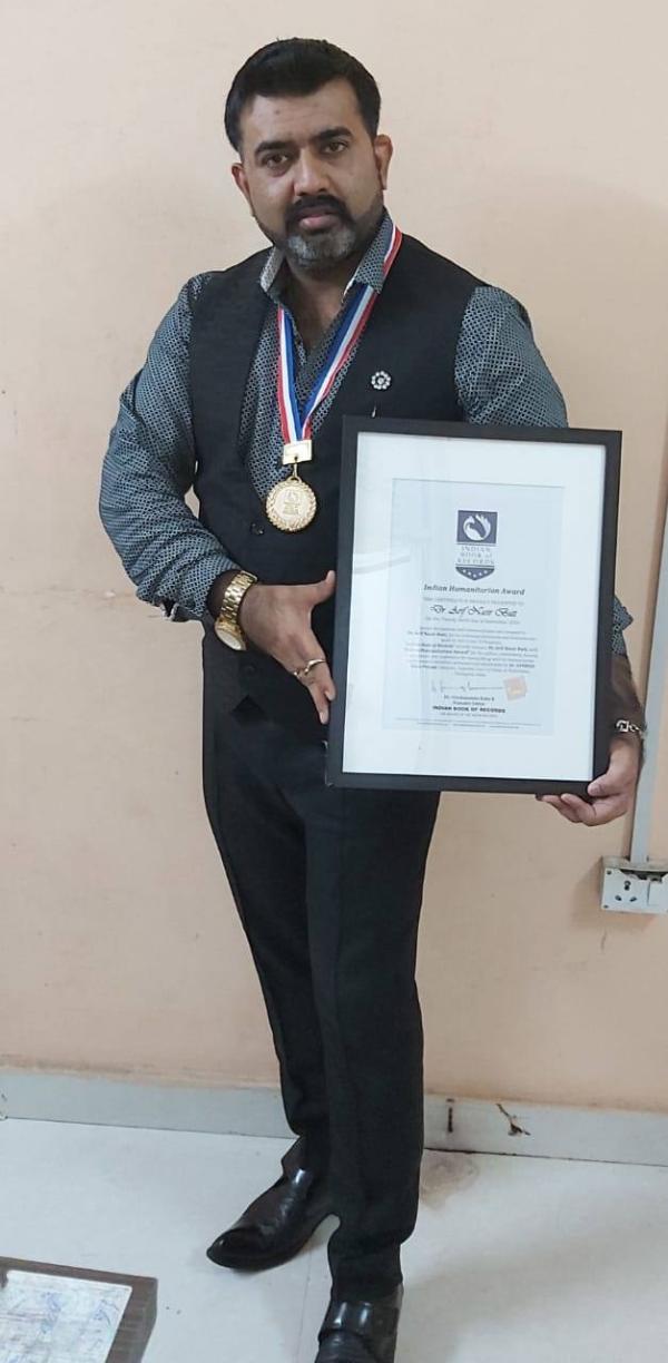 Dr. Arif Nasir Butt  Indian Humanitarian Awardee