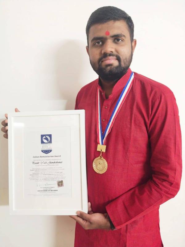  Pandit Yash Jitendrakumar Indian Humanitarian Awardee