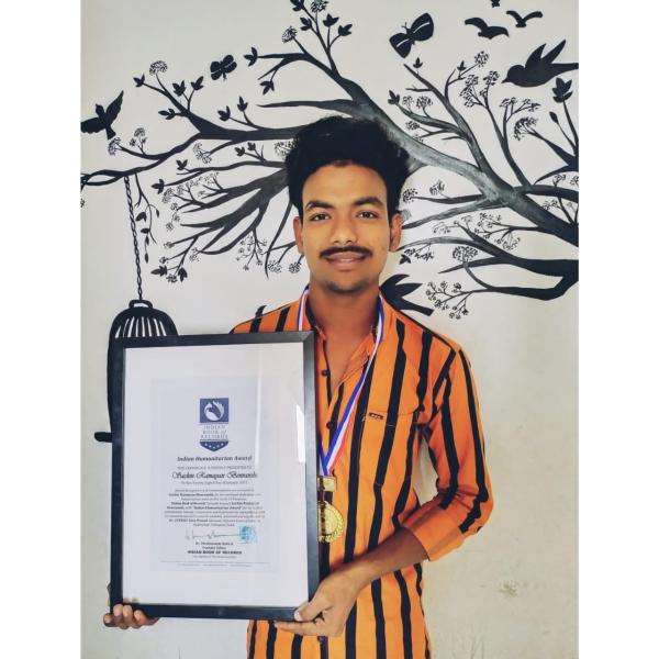 Sachin Ramayan Benvanshi  Indian Humanitarian Award