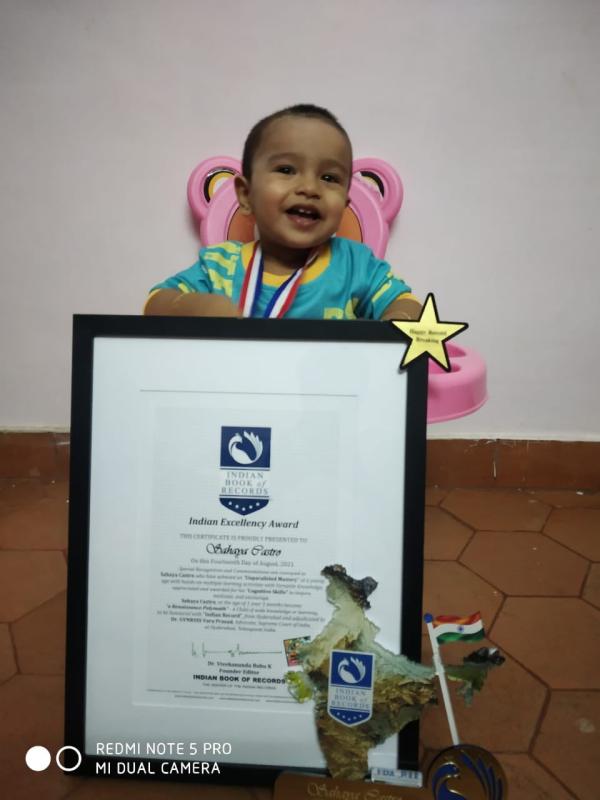 Sahaya Castro  Indian Excellency Award