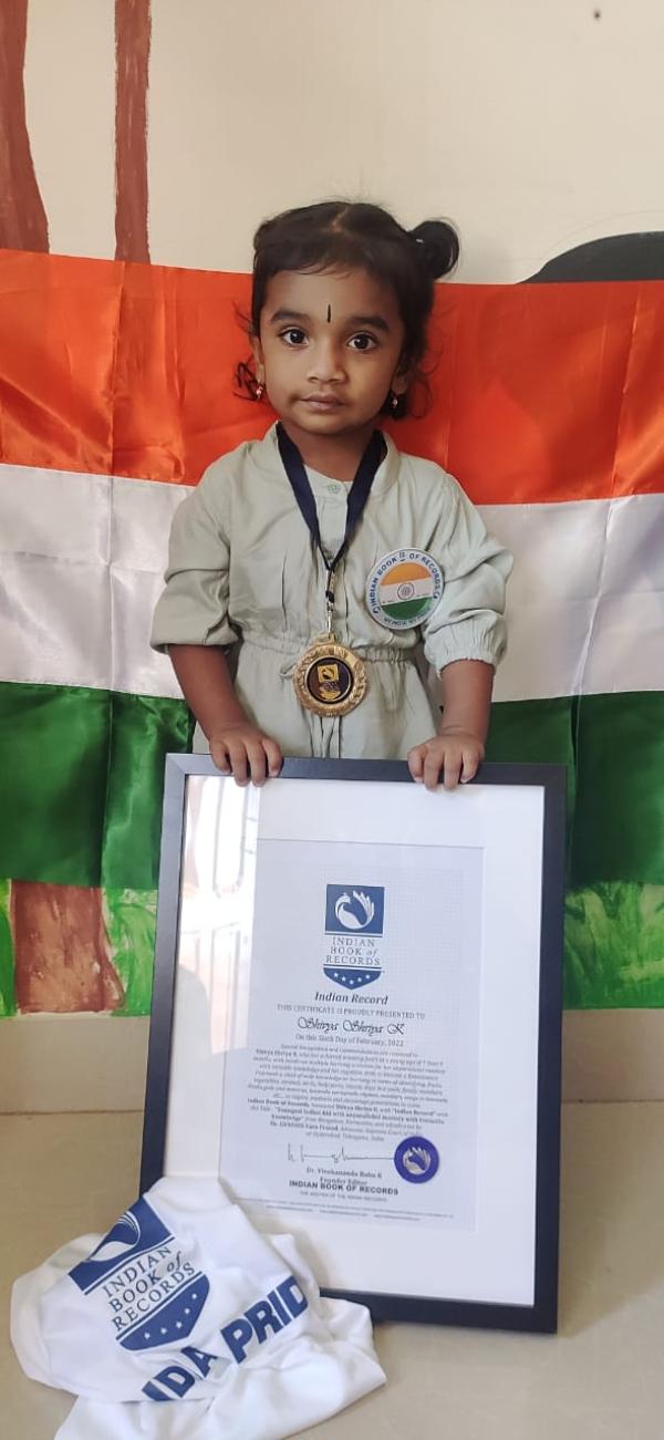 Shivya Shriya K  Indian Record Holder