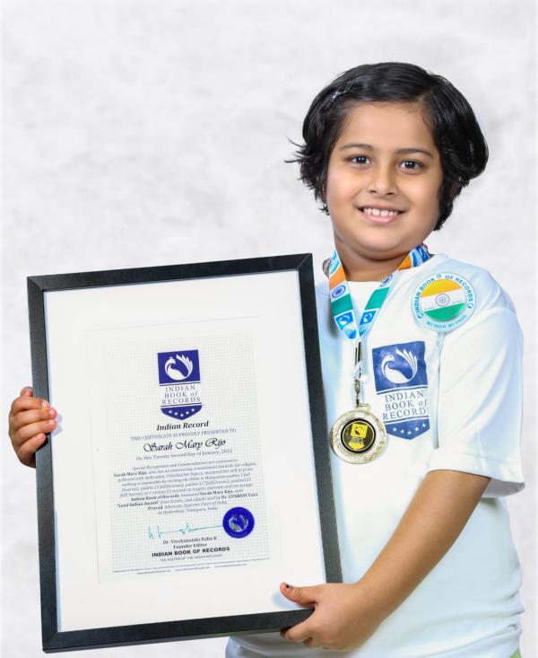 Sarah Mary Rijo  Indian Record Holder